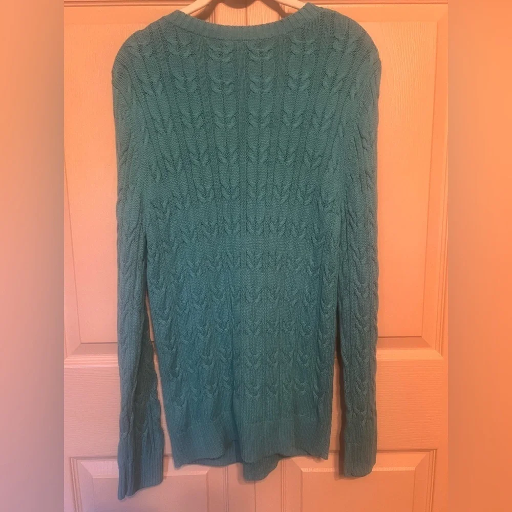 Croft & Barrow Turquoise V-Neck Sweater